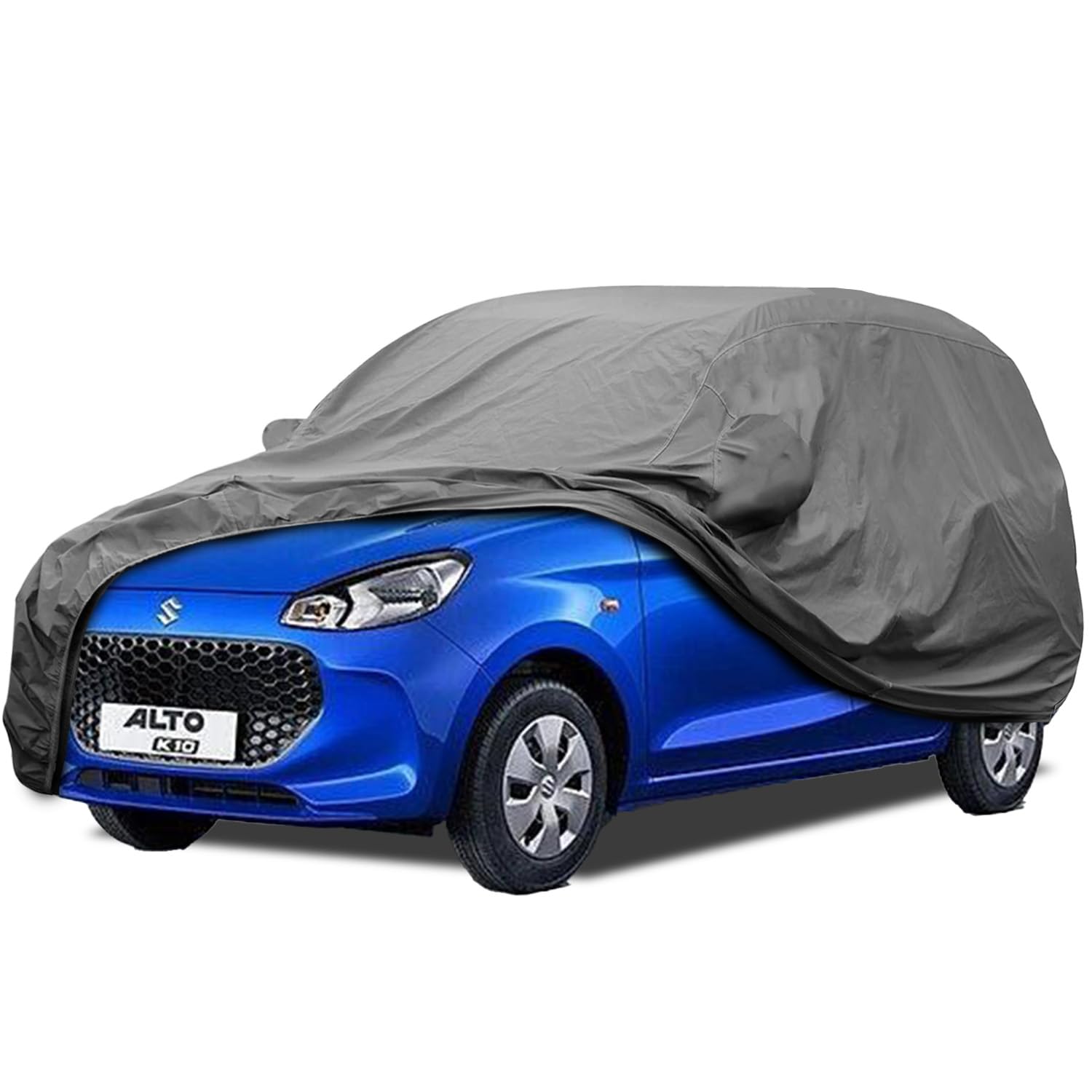 XG Brand Car Body Cover Special Design for Maruti Suzuki New Alto K10 (Gray with Mirror Pocket)-image-7