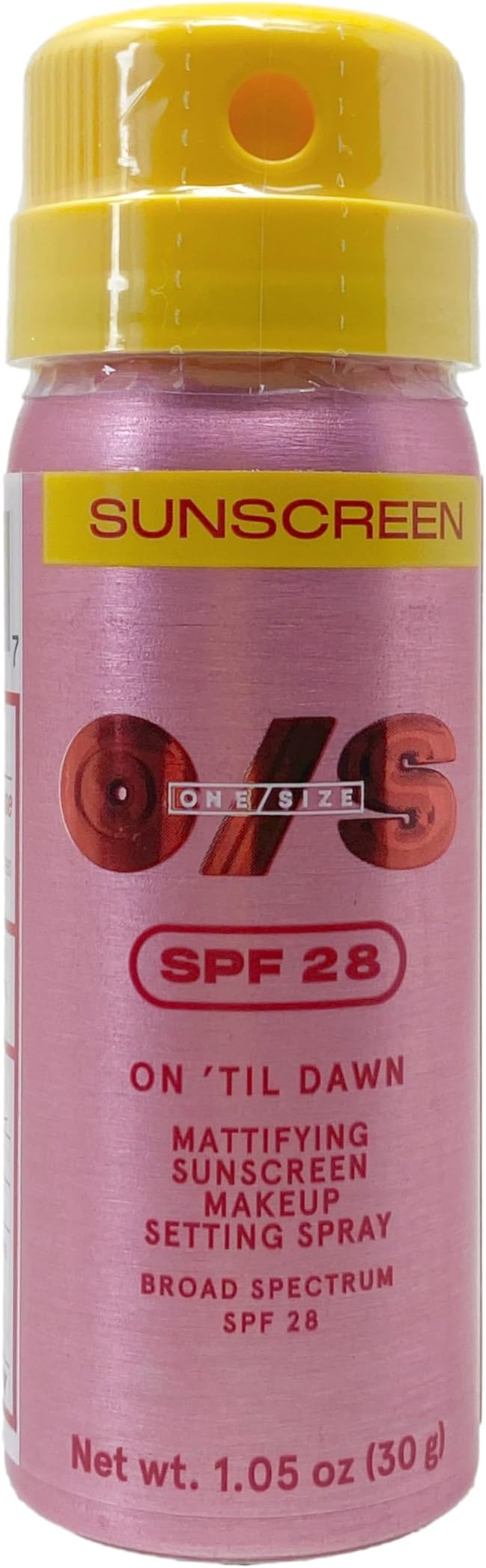 One/Size On 'Til Dawn Mattifying Sunscreen Makeup Setting Spray SPF 28 - Travel Size (1.05 Oz)
