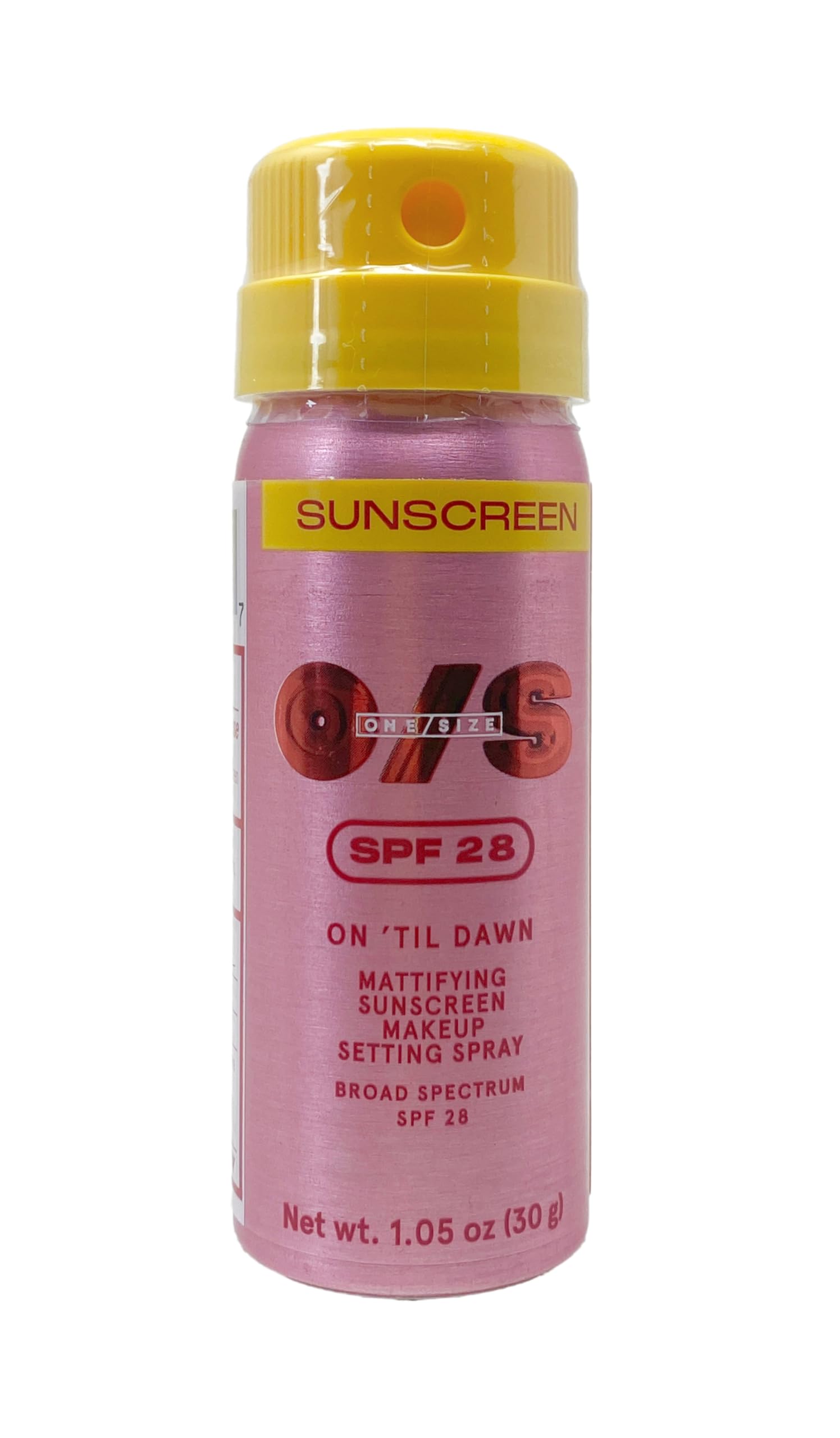 One/Size On 'Til Dawn Mattifying Sunscreen Makeup Setting Spray SPF 28 - Travel Size (1.05 Oz)