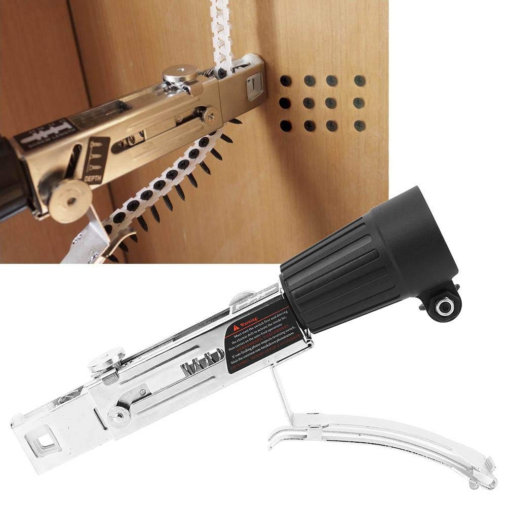 Perceuse électrique automatique de pistolet à ongles de menuiserie, outil de travail du bois de matériel d'accessoire de perceuse électrique de machine à ongles automatique réglable