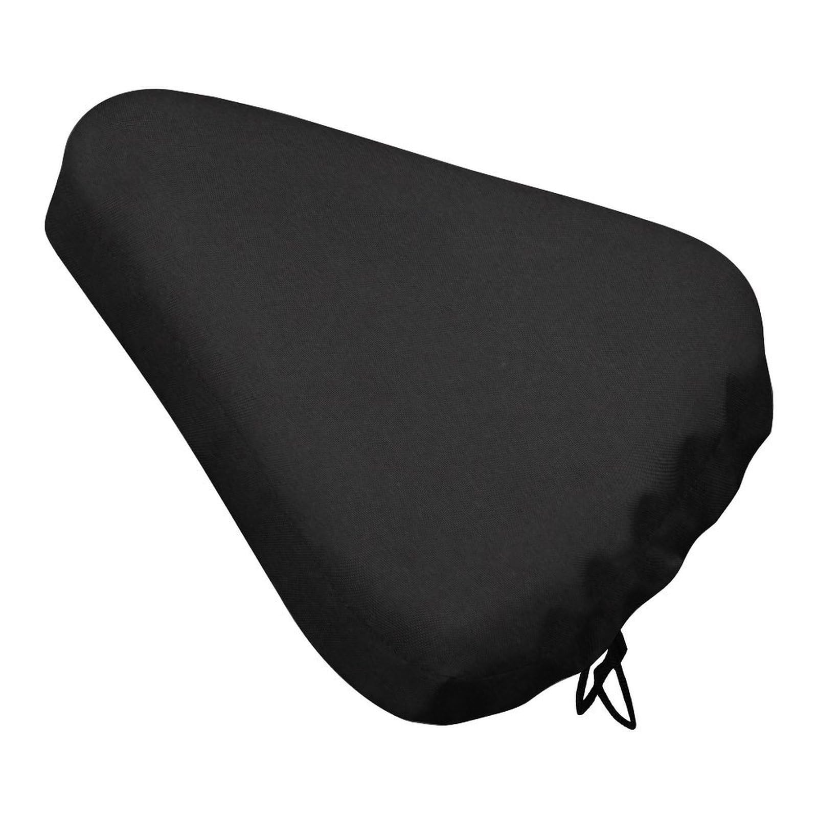 Treer Bike Seat Cover Waterproof, Outdoor Bicycle Saddle Rain Dust Cover with Elastic, Water Resistant Bicycle Seat Protector Shield Non-Slip for Journey and Travel (Black,27x37cm)