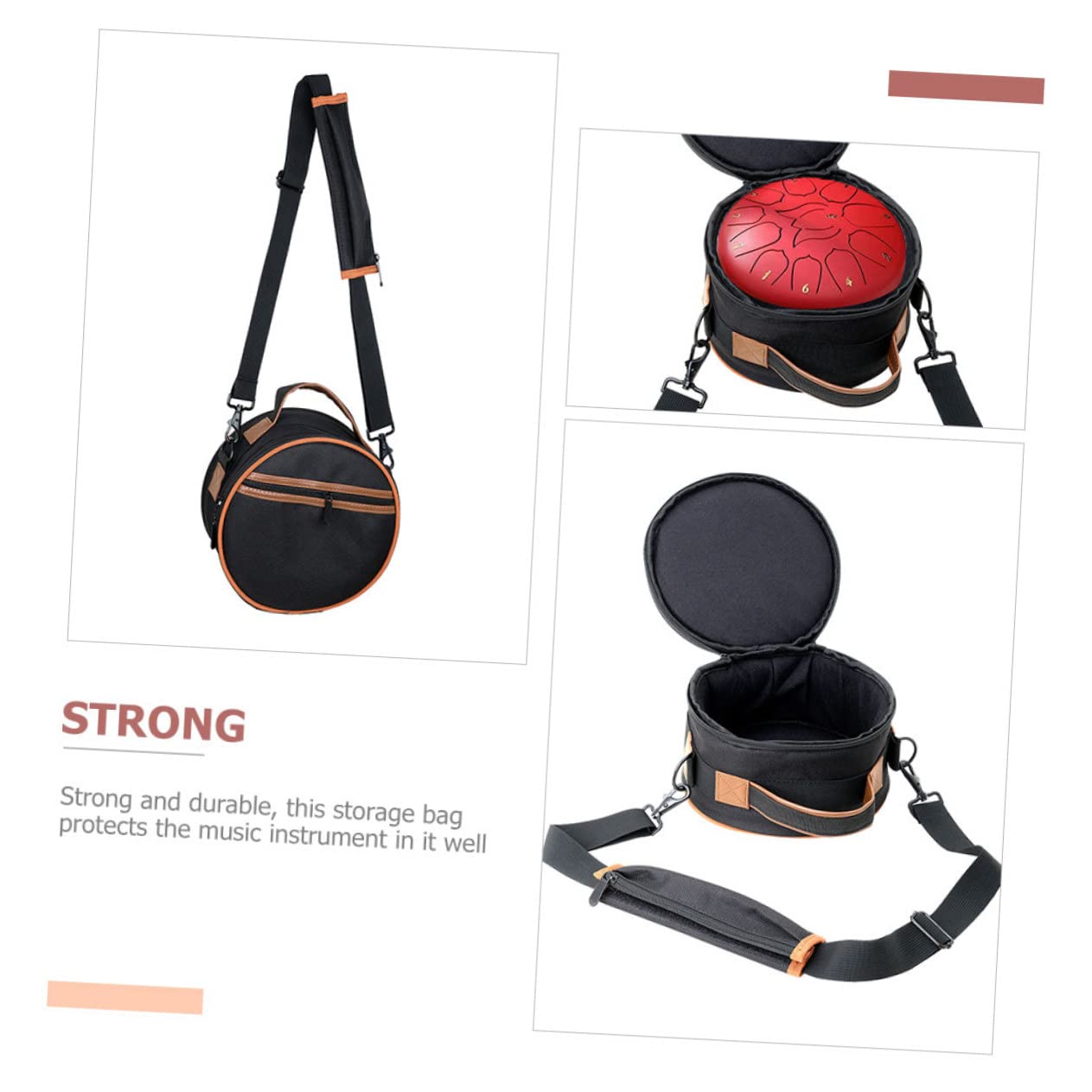 ibasenice Bolsa Para Instrumentos De Percusión Bolsa De Almacenamiento Portátil Para De Lengüeta De Acero Correas De Hombro Acolchadas Estuche Para