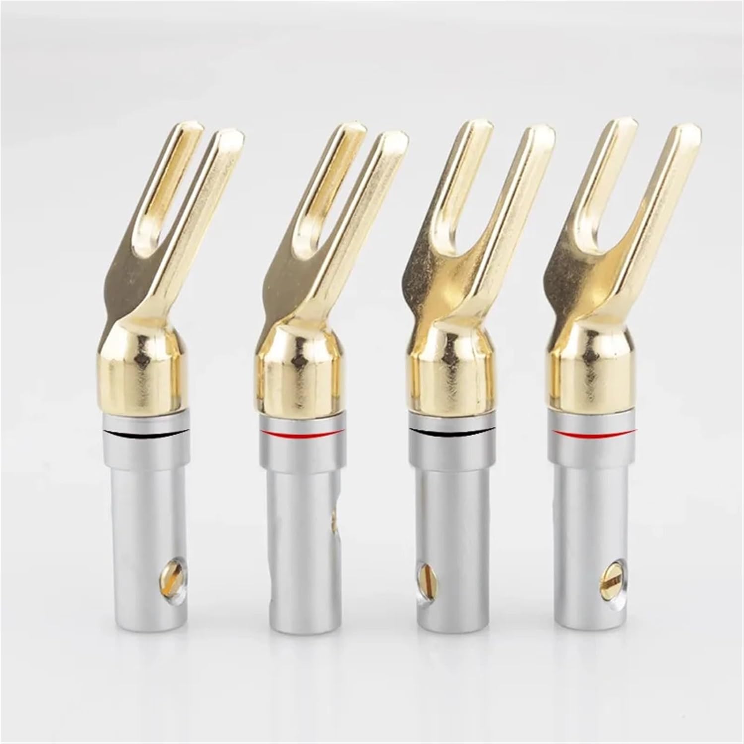10/40/200Pcs Y/U Type Speaker Banana Plugs Audio Cable Wire Connector Screw Lock Fork Spade Plug Banana Connectors(10PCS (5Pairs))