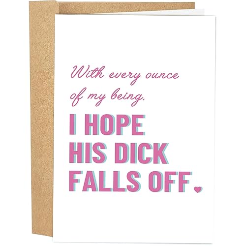 Rude Divorce Congrats Card for Her, Funny Divorce Gift for