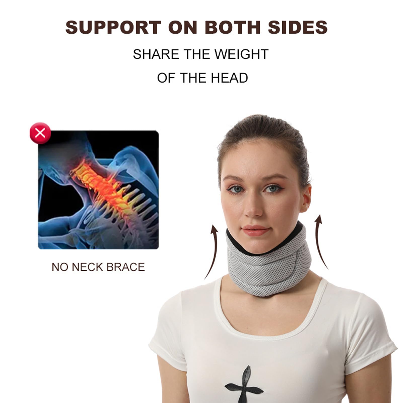 Almohada para el cuello, soporte para el cuello, evita eficazmente los ronquidos, soporte para el cuello humano, soporte para el cuello asistido por el sueño, transpirable y protección contra la baja