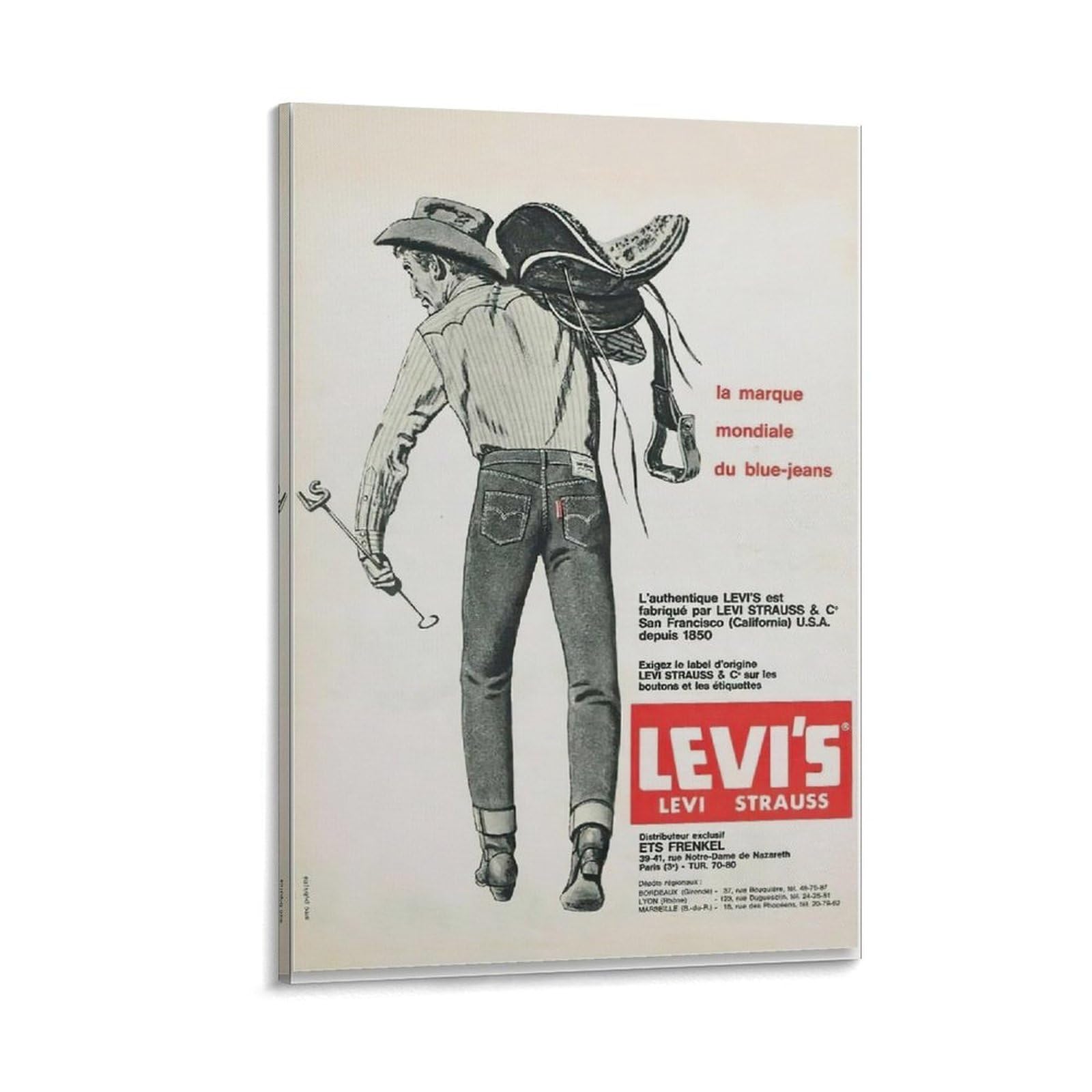 Amazon.co.jp: リーバイス 1960年代 フランス ビンテージ 雑誌 広告