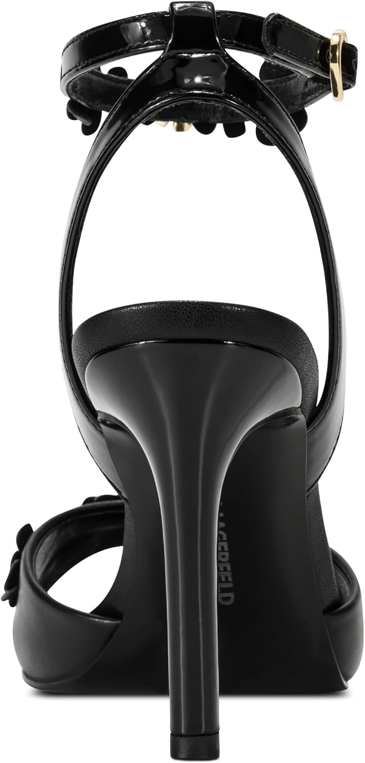 KARL LAGERFELD womens Kallie Flower Embellishment Dress Heel - Image 4