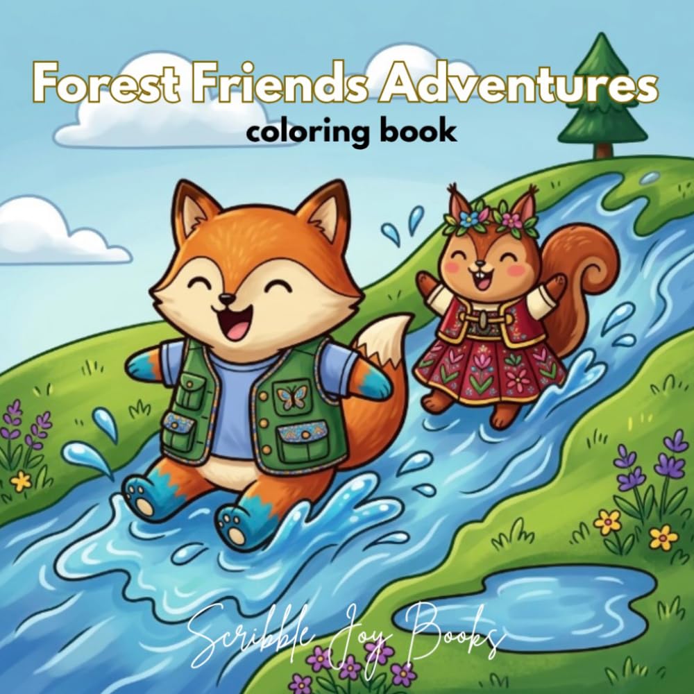 Forest Friends Adventures: Coloring Book