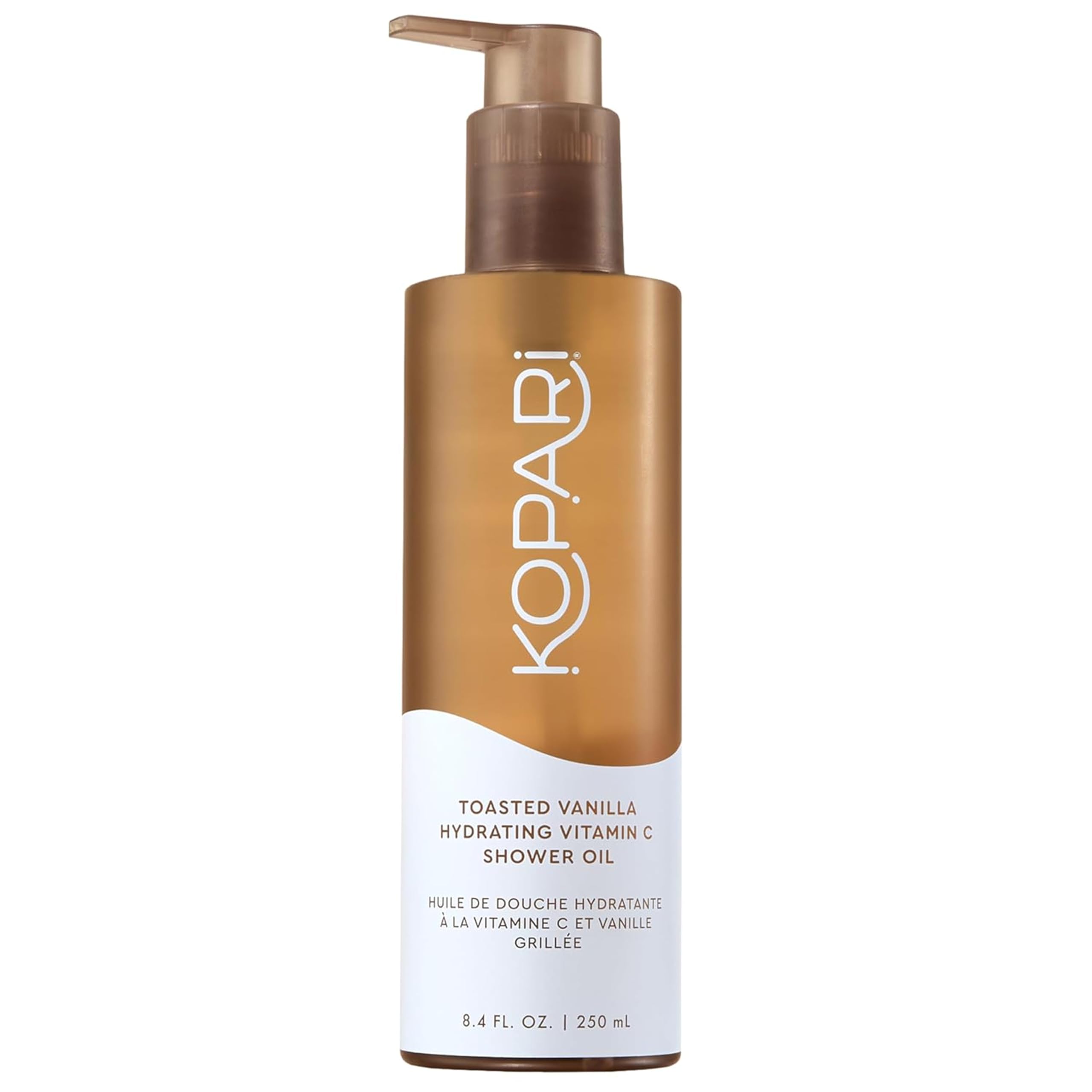 Kopari Toasted Vanilla Hydrating Vitamin C Shower Oil Luxurious Oil-to-Foam Body Cleanser with Hibiscus Avocado Coconut Oils Cleanses