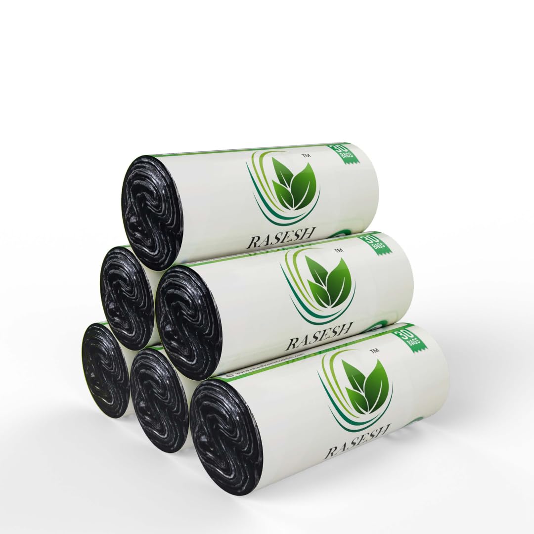 Rasesh Premium Garbage Bags I Jasmine Fragrance I19 X 21 Inches (Medium) 120 Bags (30 Bags x 4 Rolls) Dustbin Bag I Trash Bag I Black Color I Plastic Material (B0DG5ZGG3R) Amazon Price History, Amazon Price Tracker