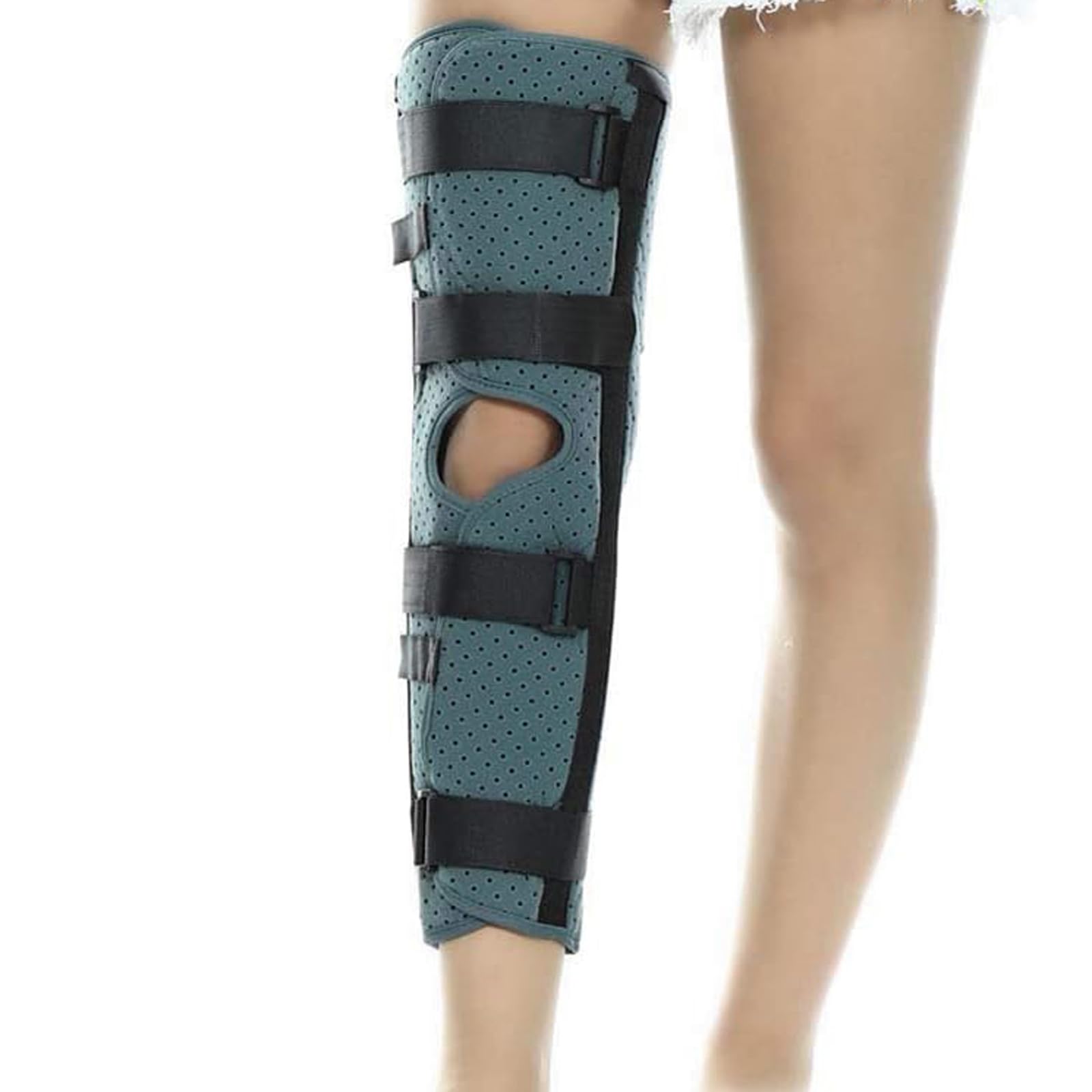 NGDFGR Tri-Panel Knee Immobilizer Brace, Supportive & Adjustable Splint For Knee, Post-Surgery Or Injury Recovery Knee Brace Stabilizer,L,L