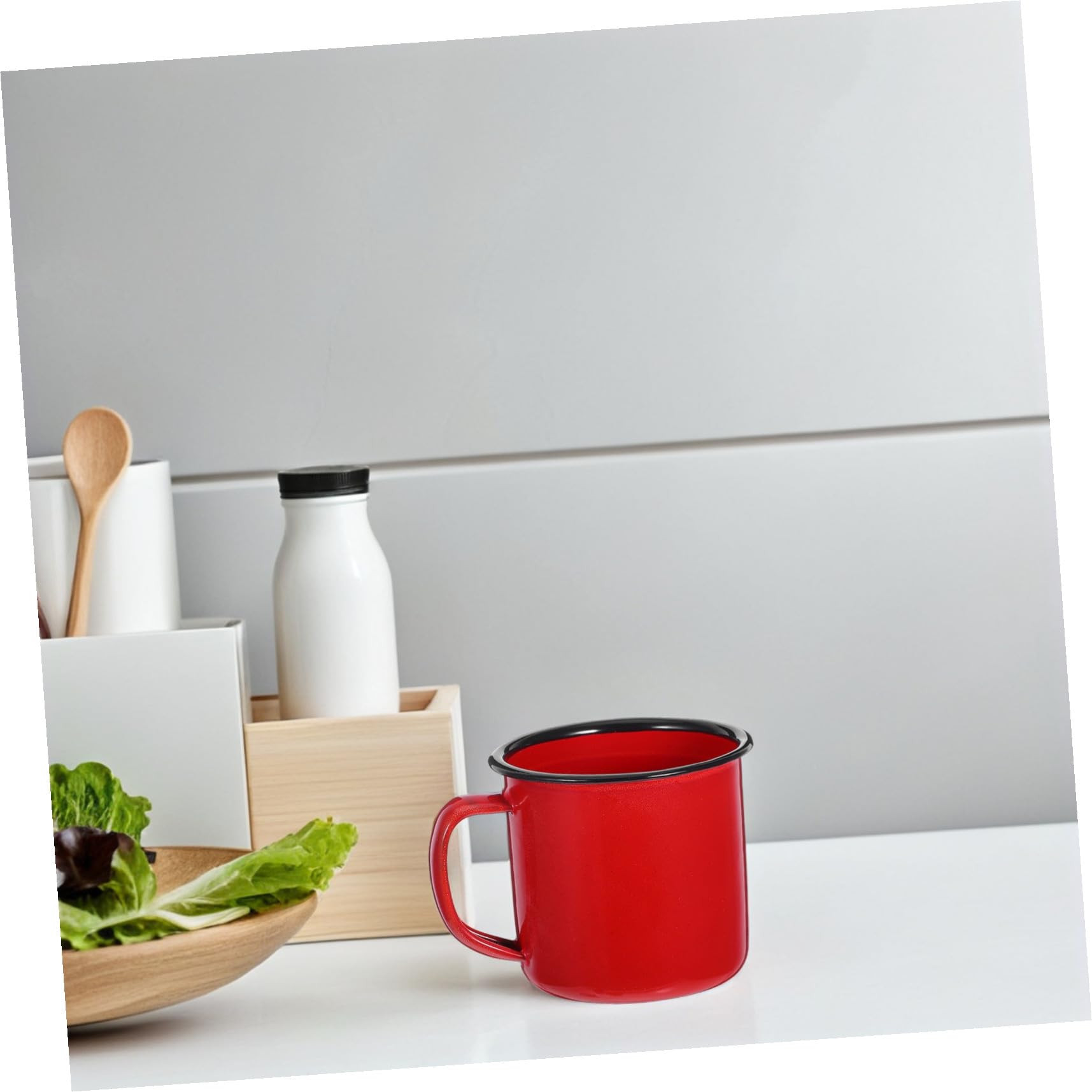 Juego de 4 Tazas Metálicas Esmaltadas para Café y Té, Estilo Retro, Ligeras para Camping, Fiestas y Uso Diario
