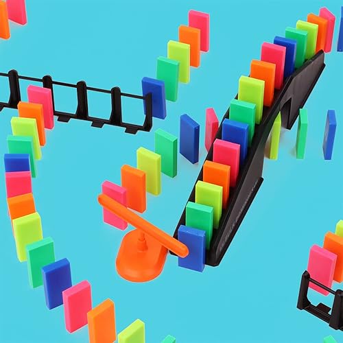 Vista 3 de Bulk Dominoes Pro-Domino Kit Juego de dominó, juguetes pequeños STEM STEAM, juegos familiares para niños, juguetes y juegos para niños