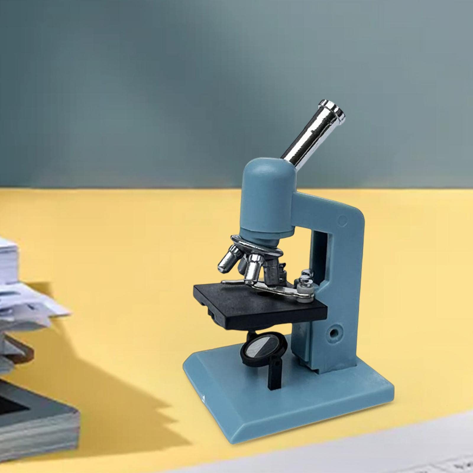 Microscopio in miniatura blu, mini strumento da laboratorio