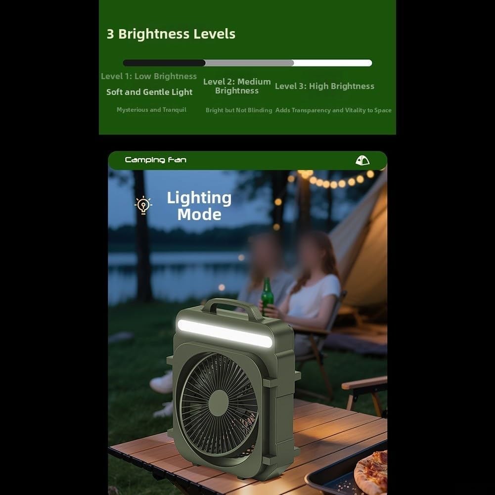 Ventilatore da terra portatile alimentato a energia solare, ventilatore da scrivania USB ricaricabile con 5 velocità e LED, raffreddamento telescopico silenzioso per campeggio, viaggi, casa, ufficio