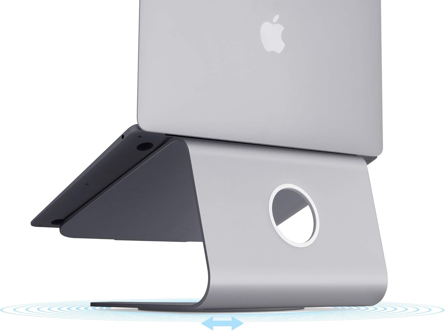 Lowest Price Rain Design mStand360 Laptop Stand with Swivel Base, Space Gray (10074)