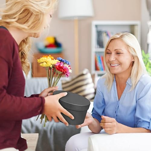 Miniatura 3 de Bengnkes Caja de regalo de papel kraft pequeñas con tapas para regalos, 4 paquetes de cajas de regalo cuadradas de lujo con cinta de 17 pies para