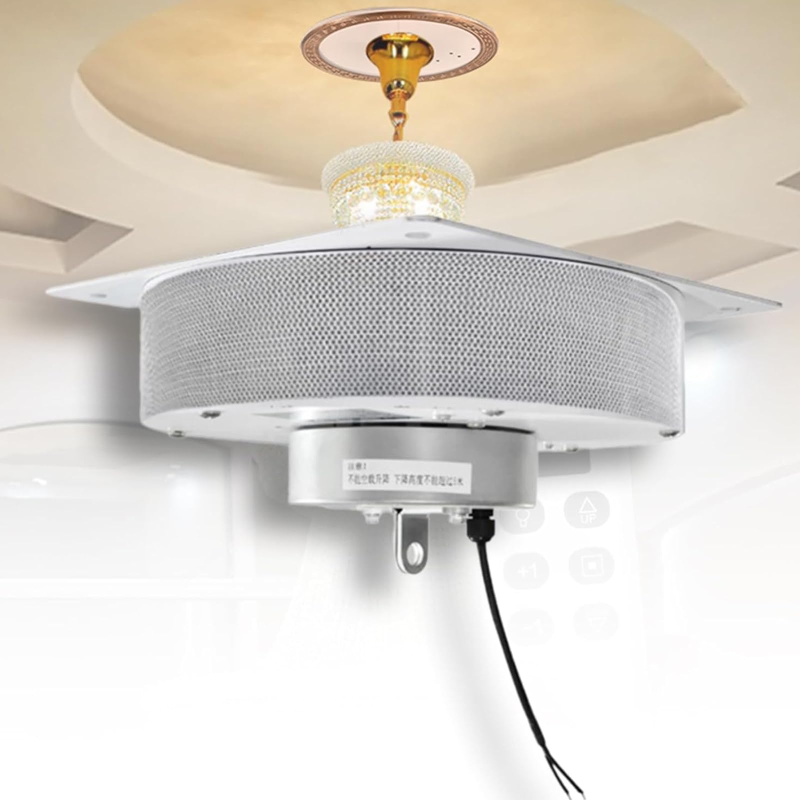 Élévateur de lustre électrique robuste 70kg pour villas et maisons individuelles