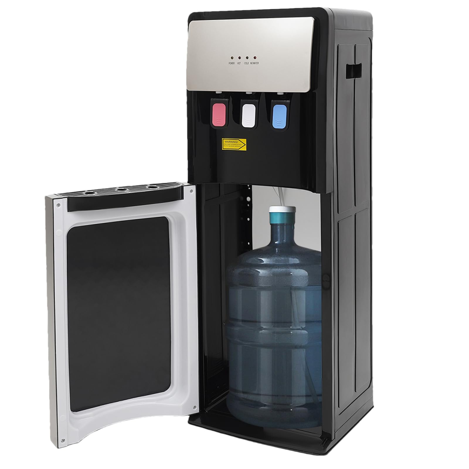 TREMENPOW Bottom Loading Water Cooler Dispenser Freestanding Bottom Loading Hot Cold Water Dispenser, 3 Temperatures with Hot, Cold & Room Water Spouts, 4 Indicator Lights, Durable PP Construction