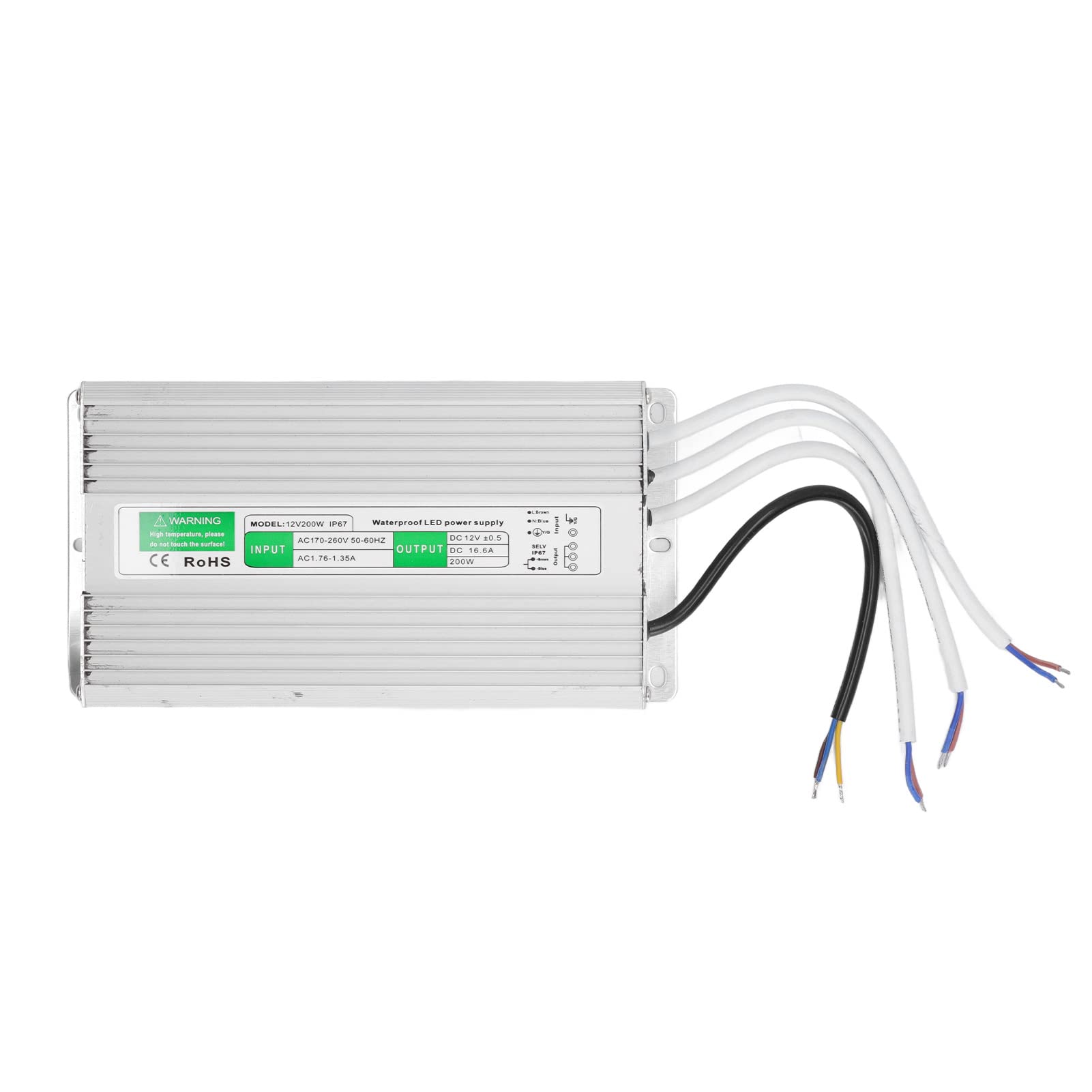 Garosa Zasilacz Sterownika LED 200 W IP67 Stałe Napięcie 170–260 V AC do