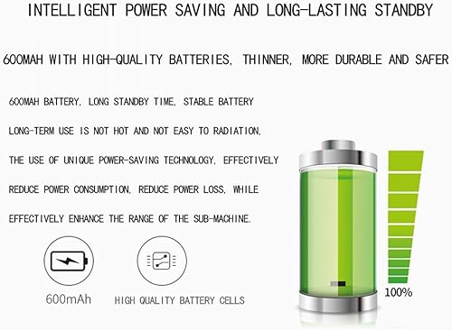 Miniatura 8 de BINOXY Teléfono de escritorio inalámbrico para uso doméstico y oficina, contestador automático de 1.9 GHz, identificación de llamadas parlantes