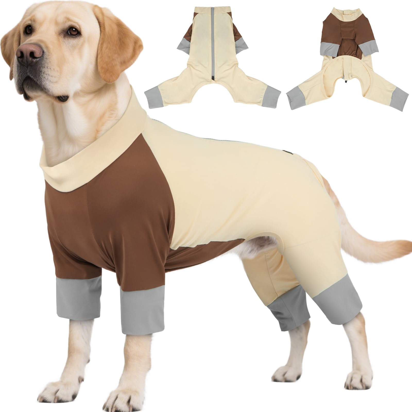 ROZKITCH Dog Cooling Vest UV Protection Shirt, Stretchable Four Long Sleeves Dirt-Resistant Shedding Control Perfect for Outdoor Hiking and Beach Days