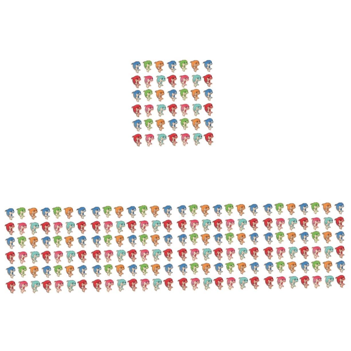 HOMSFOU 5 Set Bottoni Colorati A Forma Di Delfino Bottoni A Forma Di Pesce Per Delicati Per Lavori Artigianali A Di Cartone Animato 100 pezzi * 5