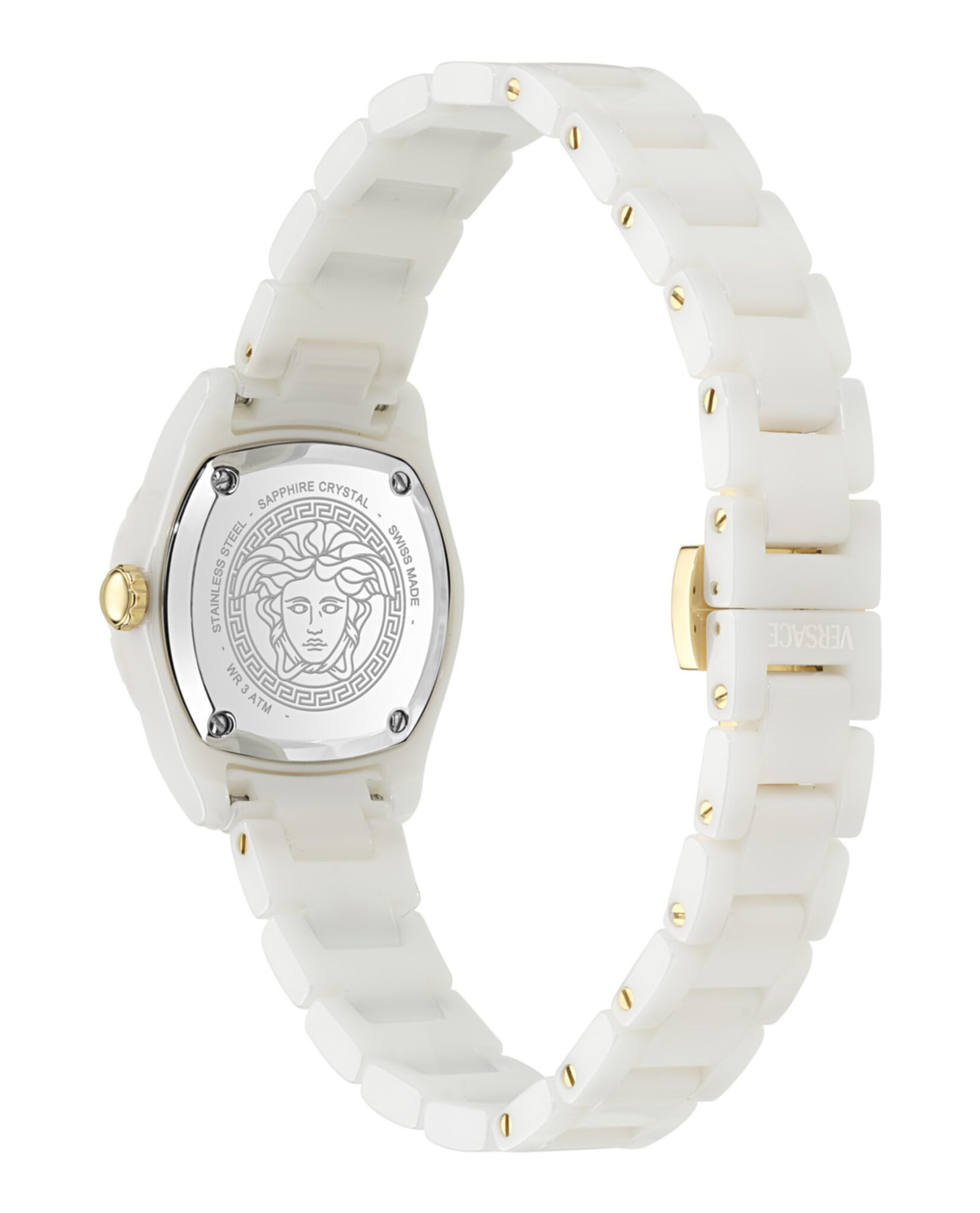 Versace Orologio Analogico al Quarzo Svizzero da Donna con Cinturino in Ceramica VE9F00224