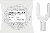 Vista 39 de haisstronica Conectores de cable no aislados, 30 terminales de horquilla de 1/4 ", kit de cobre con costura soldada AWG 8