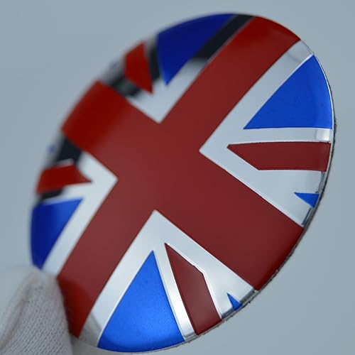 4 emblemas de la tapa central de la rueda de la bandera del Reino Unido, compatible con tapa central de cubo de 2.205 in 2 14 pulgadas