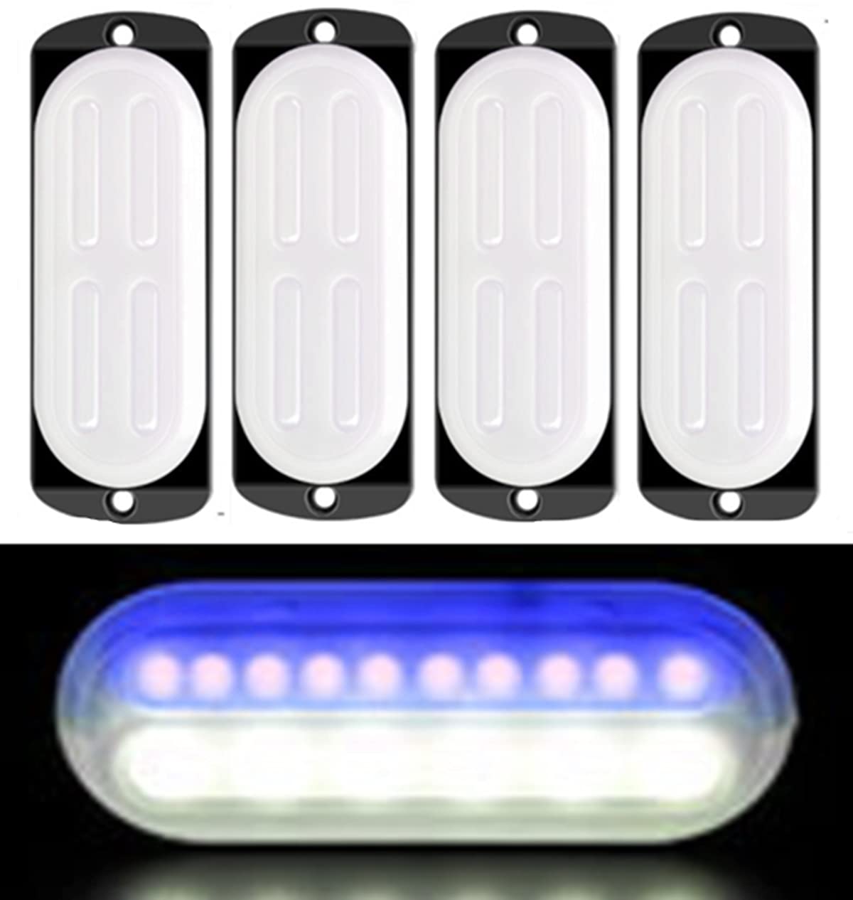 Amazon | 緊急ストロボライト、ABLIN4パック8LED車のストロボ