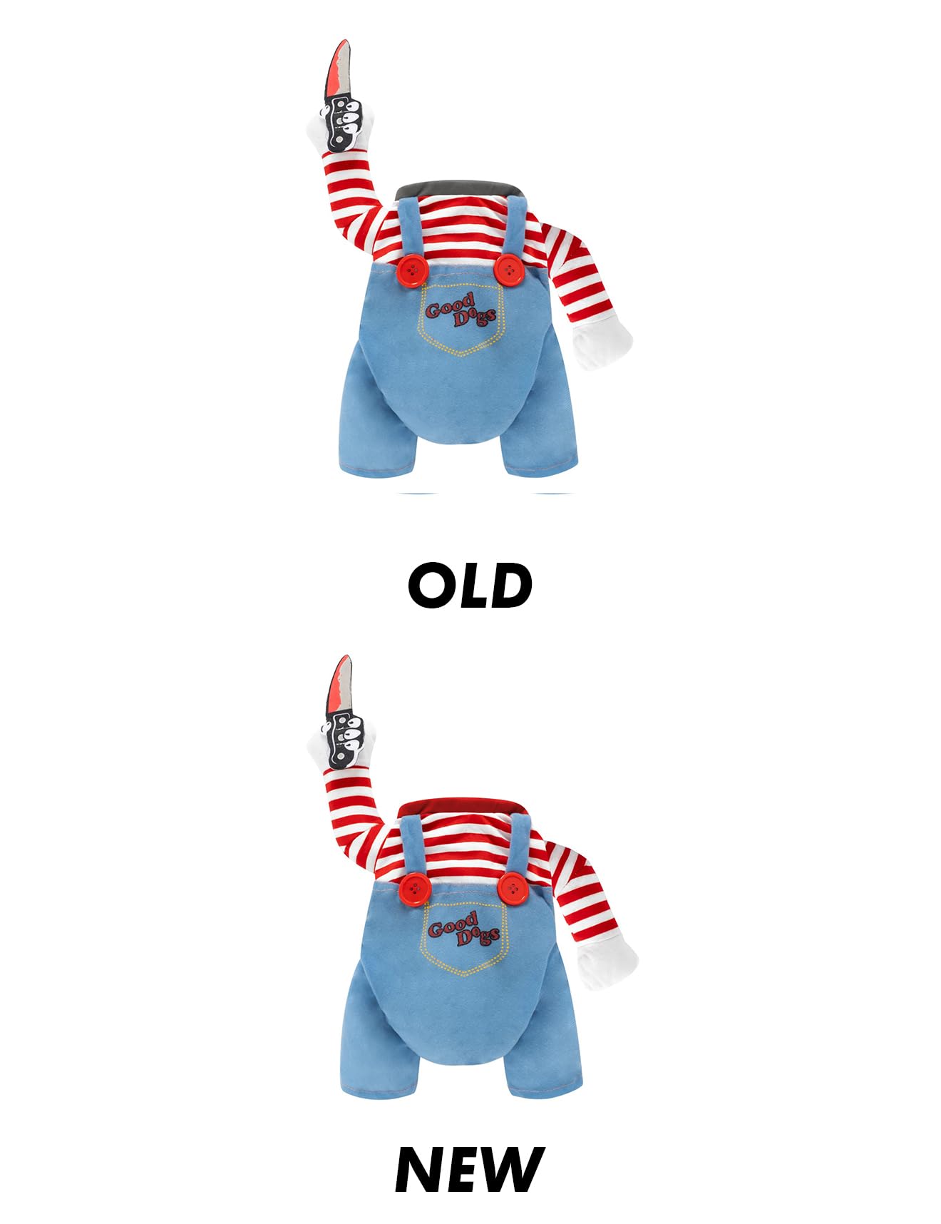 Halloween Dog Costume Pet Dog Cosplay Deadly Doll Halloween Party Costume (Red,Medium)