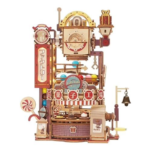 つくるんです®Robotime 動く 3D ウッドパズル お菓子工場