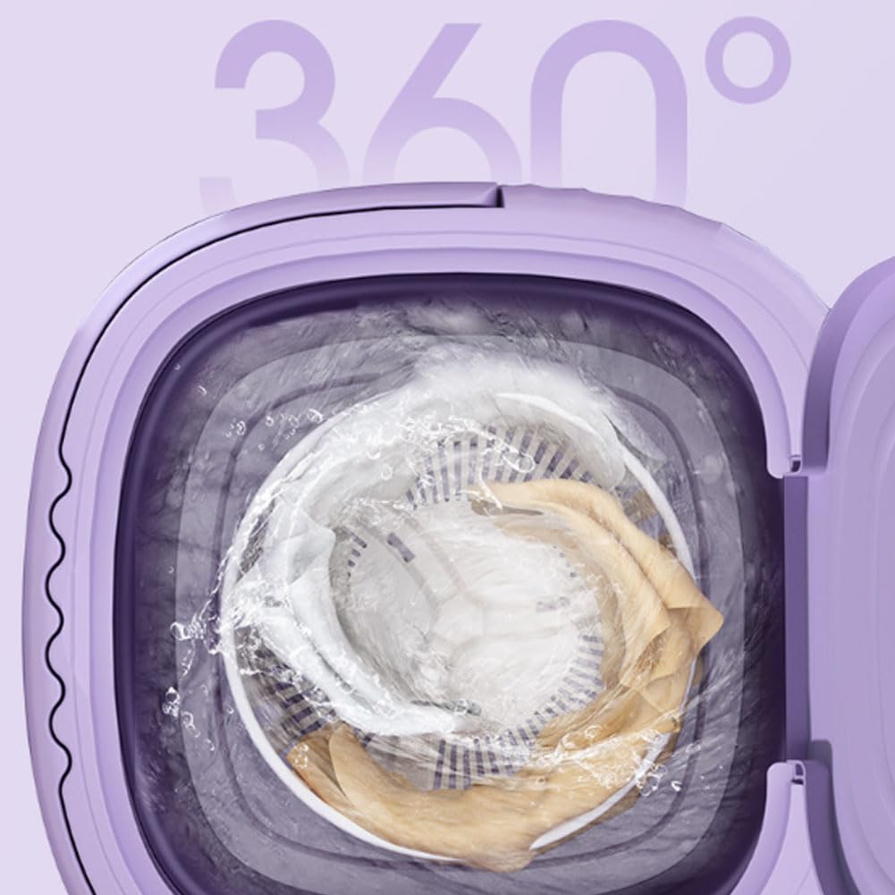 Machine A Laver Pliable, Mini Lave Linge Portable avec Essorage 9 L Lumière Bleue Vêtements Résistants Aux Enchevêtrements pour sous-Vêtements Et Petits Vêtements Green