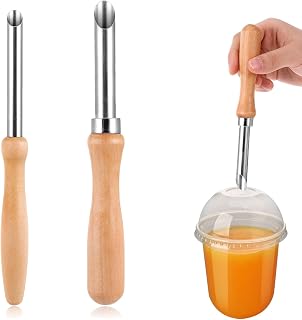 2 Pcs Straw Puncher For Plastic Lids Lemonade,Hole Puncher For Lemonade Cups,Straw Hole Puncher For Plastic Lids,