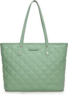 Montana West Quilted Tote Bag for Women Large Shoulder Bag Fashion Handbags with Top Zipper