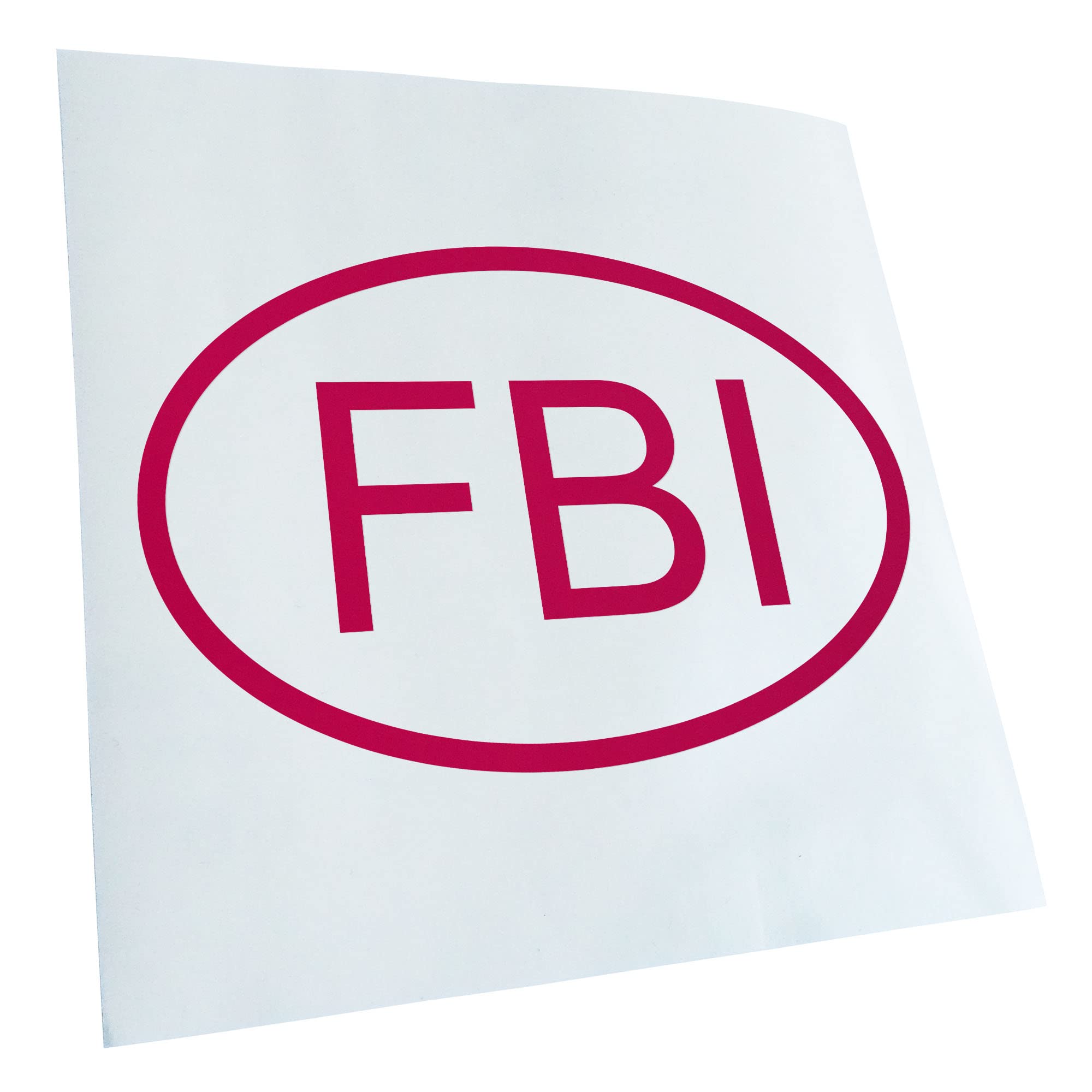 Kiwistar - Car Sticker - Pink - 60 x 40 cm FBI - Rear Window Car Sticker Weatherproof for Car Truck Moped Truck - Sticker Exterior Self-Adhesive Tuning Accessories for Window Vehicle Window