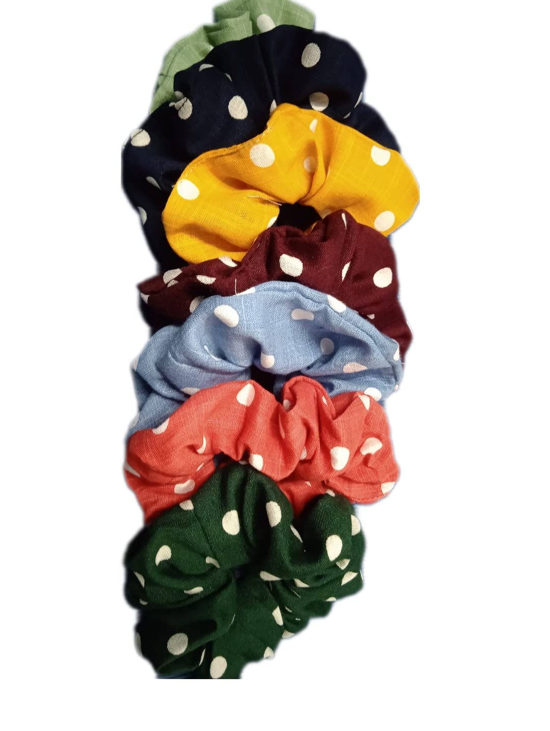 DEEGLO ﻿Latest Printed Chiffon Scrunchies Hair Bands for Women (Pack of 6) (Polka dots) (B0BCX2P85G) Amazon Price History, Amazon Price Tracker