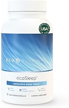 EcoNugenics ecoSleep: Sleep Aid with GABA Support Blend, Magnesium, L-Theanine, Niacin – Helps Promote Deep Sleep, Healthy Circadian Rhythms, Relaxation, Calm – Supplement for Adults, 60 Capsules