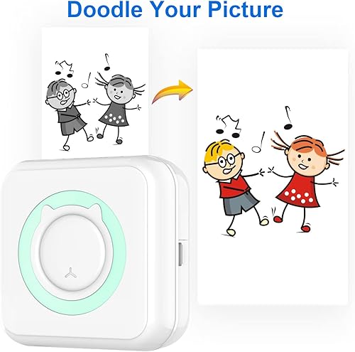 Miniatura 2 de Mini impresora, impresora portátil Bluetooth sin tinta de notas con papel adhesivo y bolígrafo de color, cápsulas de impresión para fotos, notas de