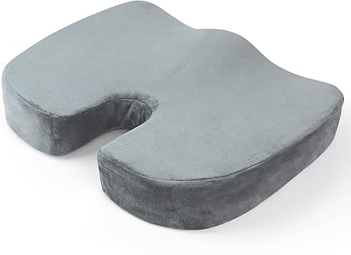 Cojín de asiento de espuma viscoelástica de gel: Cojines ergonómicos ortopédicos de cuña para aliviar el dolor de espalda lumbar y coxis y ciática -