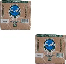 Argila Escolar Branca para Modelagem, Não Tóxica, Kit com 2 Pacotes de 1kg