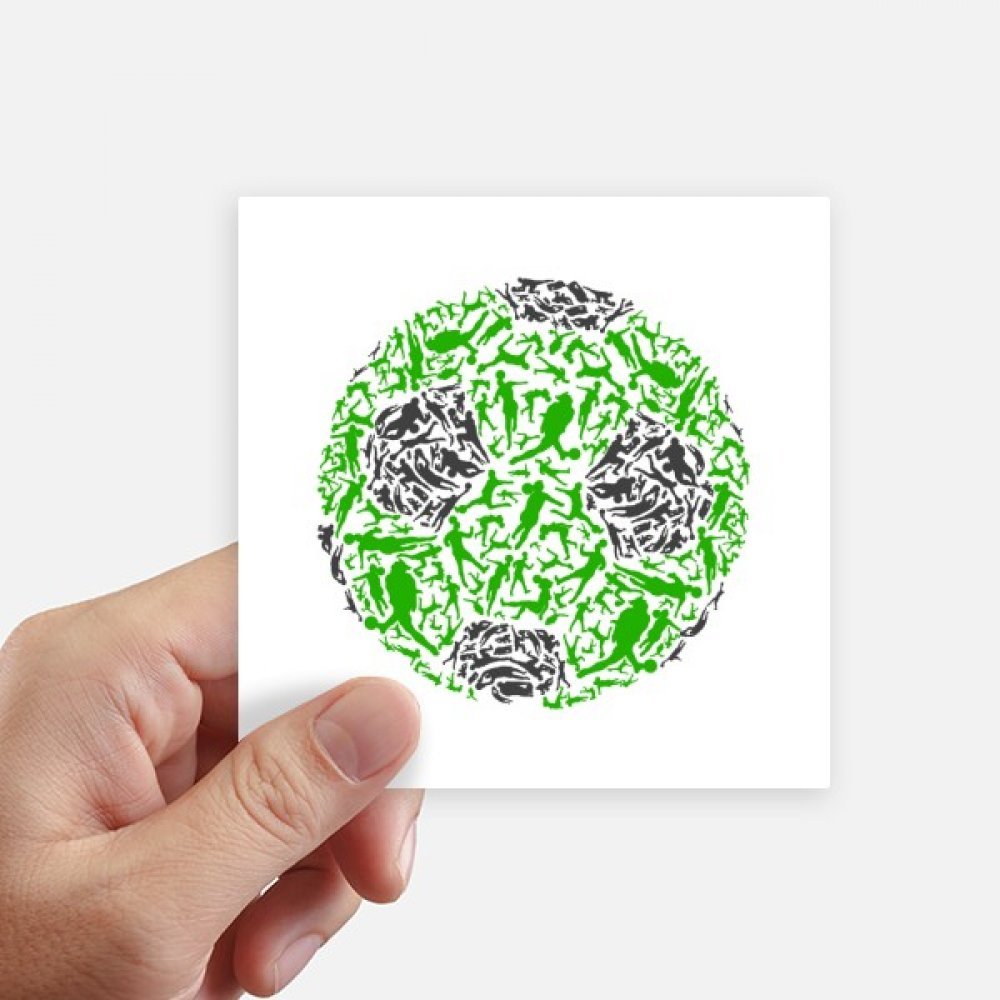 Autocollant ordinateur portable motif football et sticker mural multicolore 10x10cm