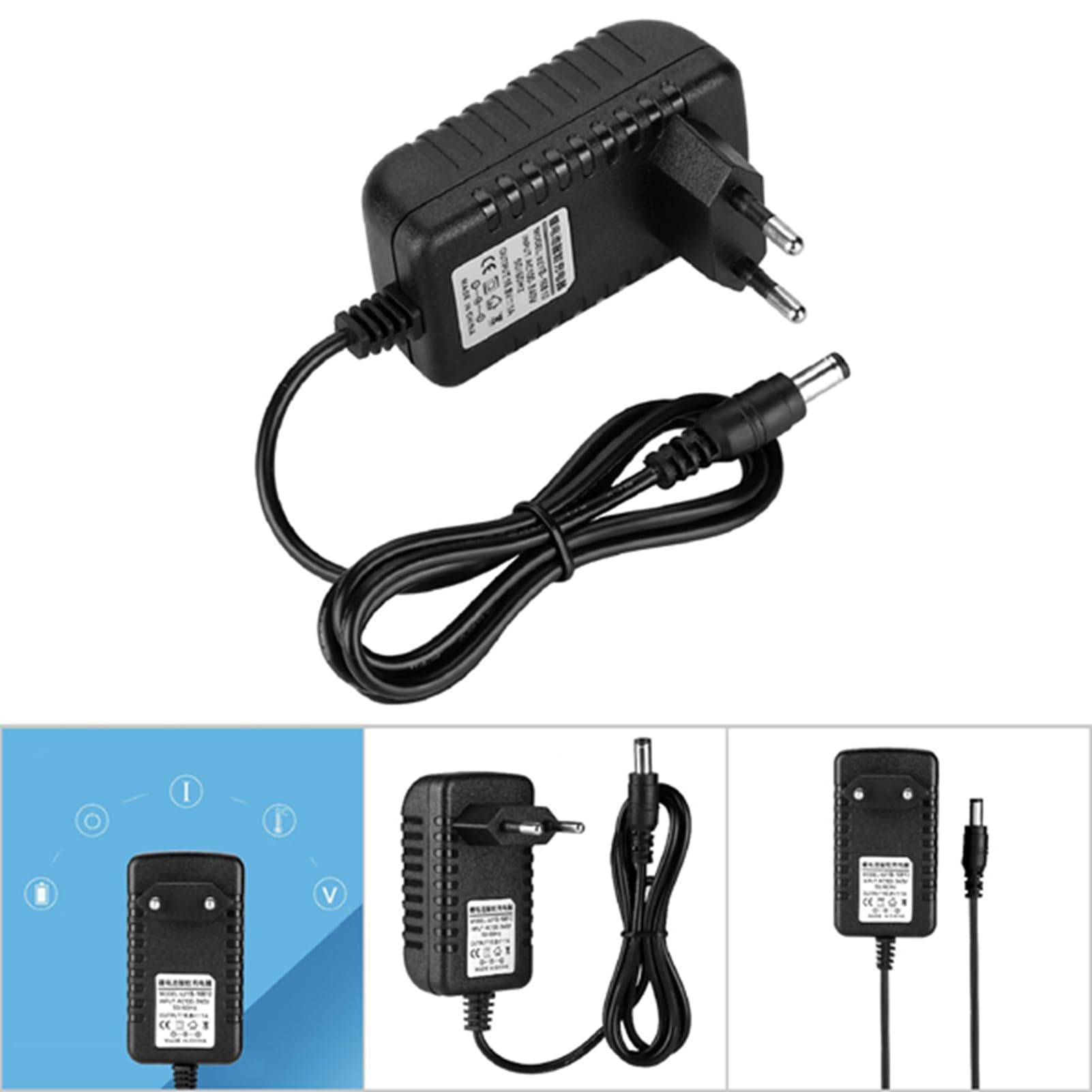 Garsent Chargeur Universel, Adaptateur 16.8 V / 1 A Chargeur Adaptateur Secteur Li-ION Adaptateur Multi Tension Adaptateur Chargeur Remplacement AC (UE)