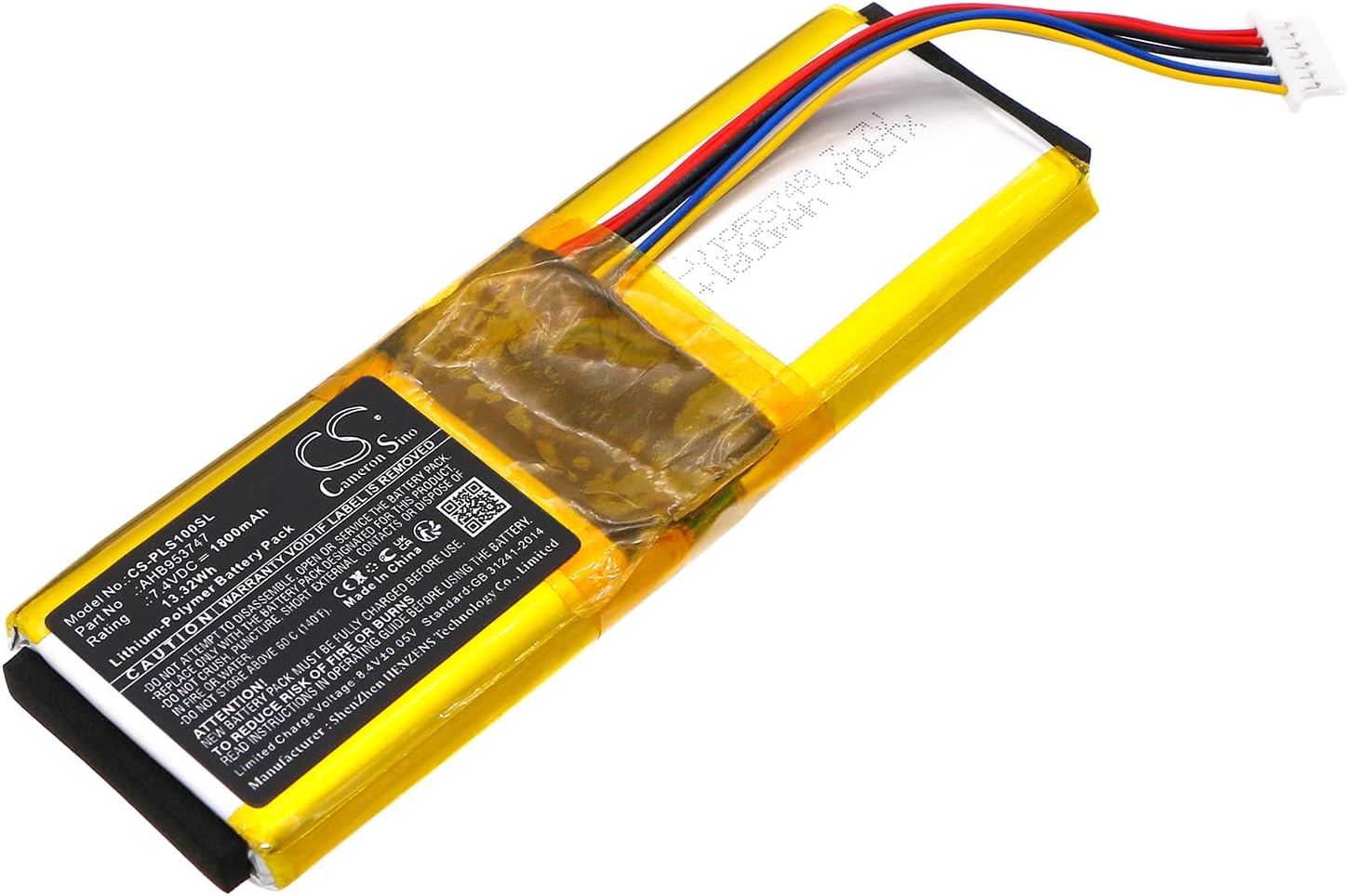 Cameron Sino Battery for Polaroid SocialMatic Instagram PN:Polaroid AHB953747 1800mAh / 13.32Wh