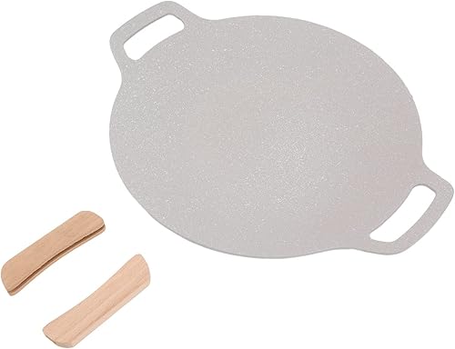 Miniatura 7 de Sartén coreana para barbacoa, placa antiadherente para parrilla con asas, sartén redonda de aluminio compatible con estufa de gas, estufa de