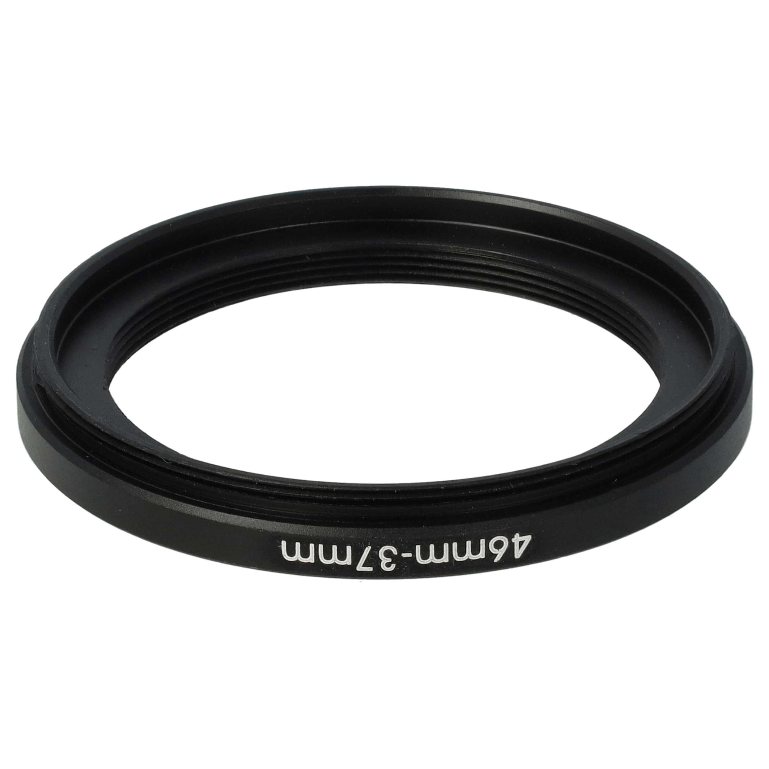 vhbw Bague d'adaptation de Filtre Step-Down de 46 mm vers 37 mm pour Objectif d'appareil Photo - Réducteur, métal Noir
