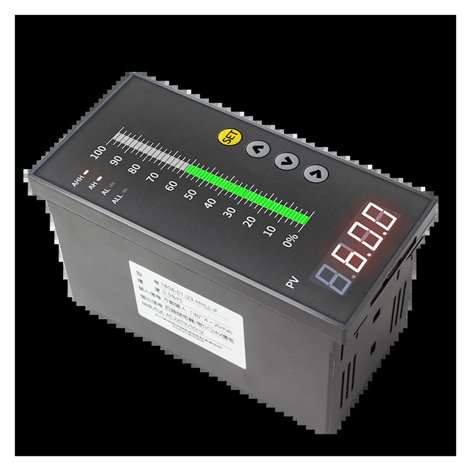 Controlador de temperatura digital AC220V indicador de presión de nivel de agua relé de 4-20mA salida RS485 LED(4-20mA with 4relays)