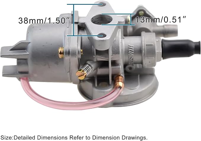Carburador GOOFIT 13mm con arranque tirón para motor 2T miniatura 2