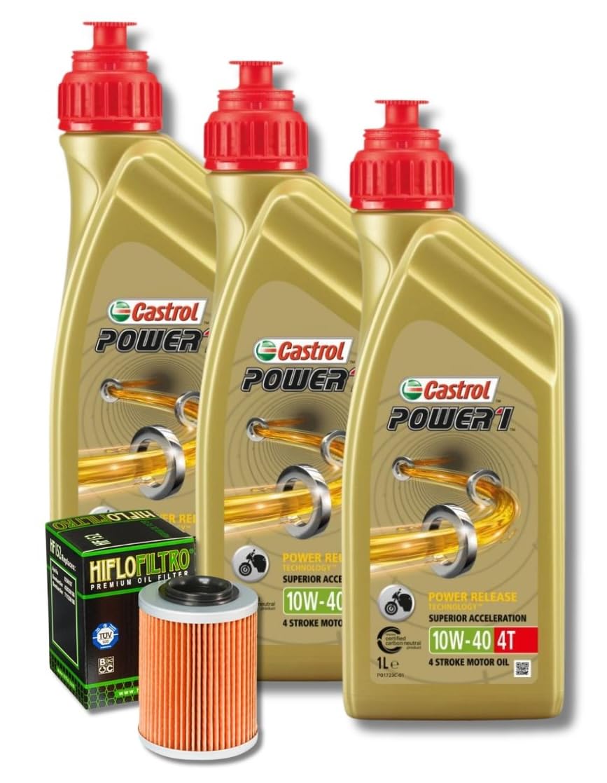 Service Ölwechselset Wartungsset Motoröl 10W40 + Ölfilter HF152 für CFMOTO Cforce 850 1000
